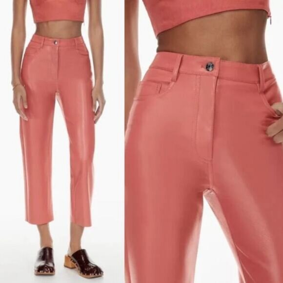 Wilfred Pants - NWT WILFRED Aritzia Melina Cropped Size 2 Warm Sienna Red